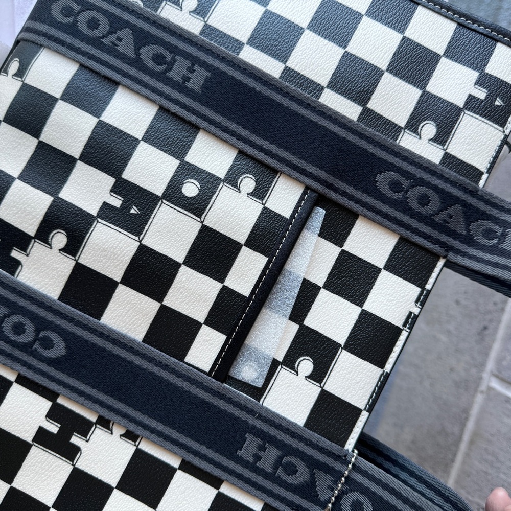 NWT coach Smith Tote With Checkerboard Print CR101 - Picture 10 of 12